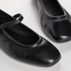 BALLERINES REQINS HONOR CUIR NOIR